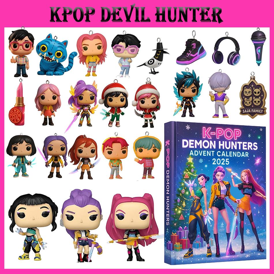 Neuer Kpop Dämonenjäger Weihnachtsbaumschmuck Kpop Stil Adventskalender Blind Box Niedliche Gothic Weihnachtsdekoration Für Teenager Und Frauen Geschenk