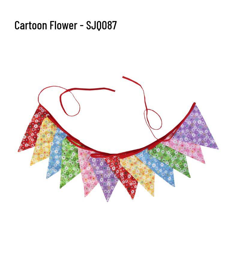 Large Cotton Triangle Flags for Parties and Outdoor Events