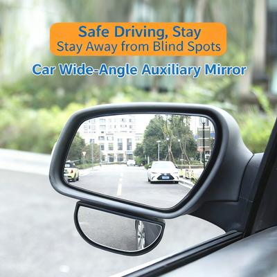 HD Auto Car Mirror 360° Adjustable Wide Angle Side Rear Mirrors Blind Spot Convex Mirrors for Parking Auxiliary Rear View Mirror