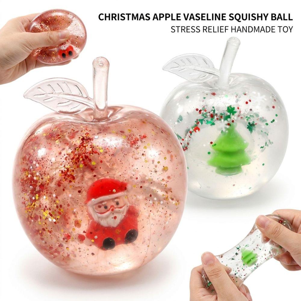 Soft Squeeze Material Squeezable Fidget Toys Apple Shaped Squeezable Toy  Christmas Party Gift