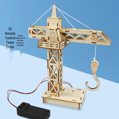 Miniature DIY Tower Crane Model Kit for Science Experiments
