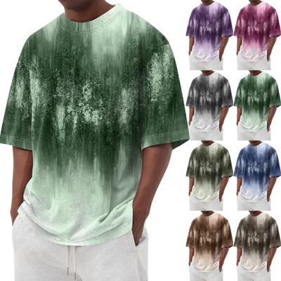 Ανδρικά T-shirt T-shirts Graphic Text Pool3D Printing Street Casual κοντά μανίκια εμπριμέ ρούχα Basic