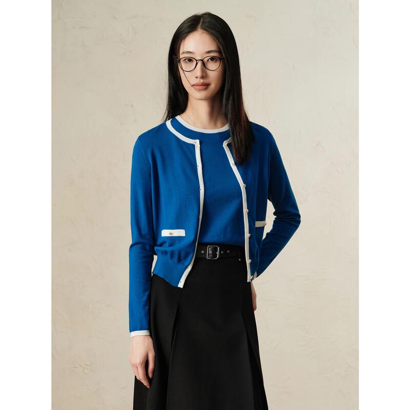 JUZUI Women's Wool Blend Round Neck Knit Sweater