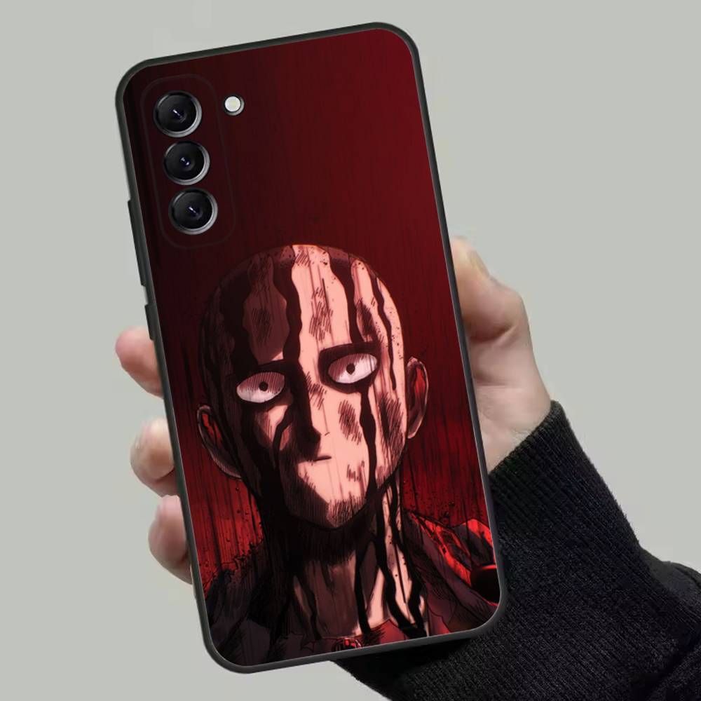 One P-Punch Man Saitama Phone Case For Samsung Galaxy A13,A21s,A22,A31,A32,A52,A53,A71,A80,Soft Black Shell