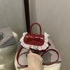 Süße Schleife Spitze Damen PU Umhängetaschen Leichte Tragbare Damen Handtaschen Lippenstift Tasche Lässige Mädchen Crossbody Tasche Clutch KTB