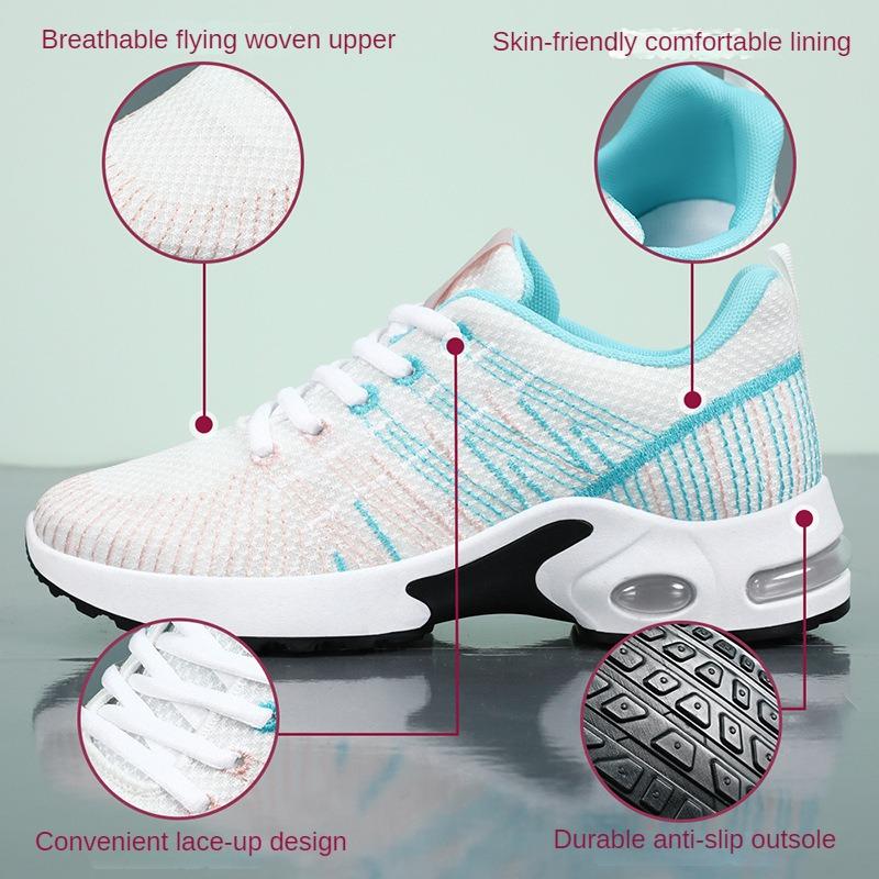 Damskie 2024 Lato Nowe Jasne Kolory Oddychające Casualowe Pojedyncze Buty Buty do Biegania Sportowe Buty z Poduszką Powietrzną