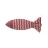 Catnip Burlap Fish Teething Toy and Teaser Stick for Cats