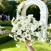 2PCS White Rose Wedding Bouquet – Table Centerpiece – Artificial Flowers for Living Room – Home Decor – Party Decoration