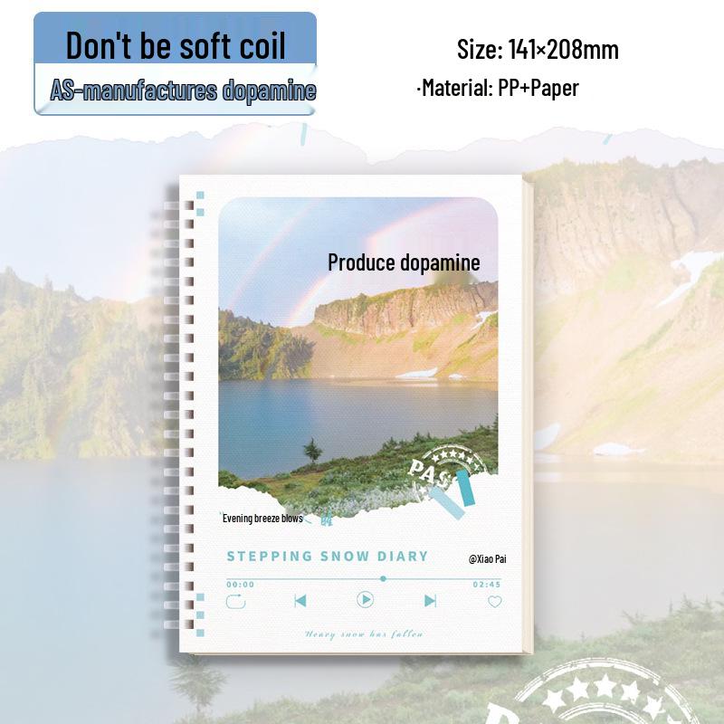 

М який силіконовий блокнот B5/A5 з товстим папером, спіраль, що не травмує, ліновані та чисті сторінки для студентів