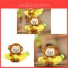 Cute Banana Monkey Plush Keychain With Pp Cotton Filling For Bags And Keys