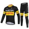 Mens Cycling Jersey Set Long Sleeve Breathable Slim Fit Mountain Road Bike Apparel
