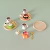 Miniature Dollhouse Food Play Set,Tiny Pancake&Coffee TrayDecor,FakeDessertModel with Syrup Pitcher,DIY Diorama SceneAccessories