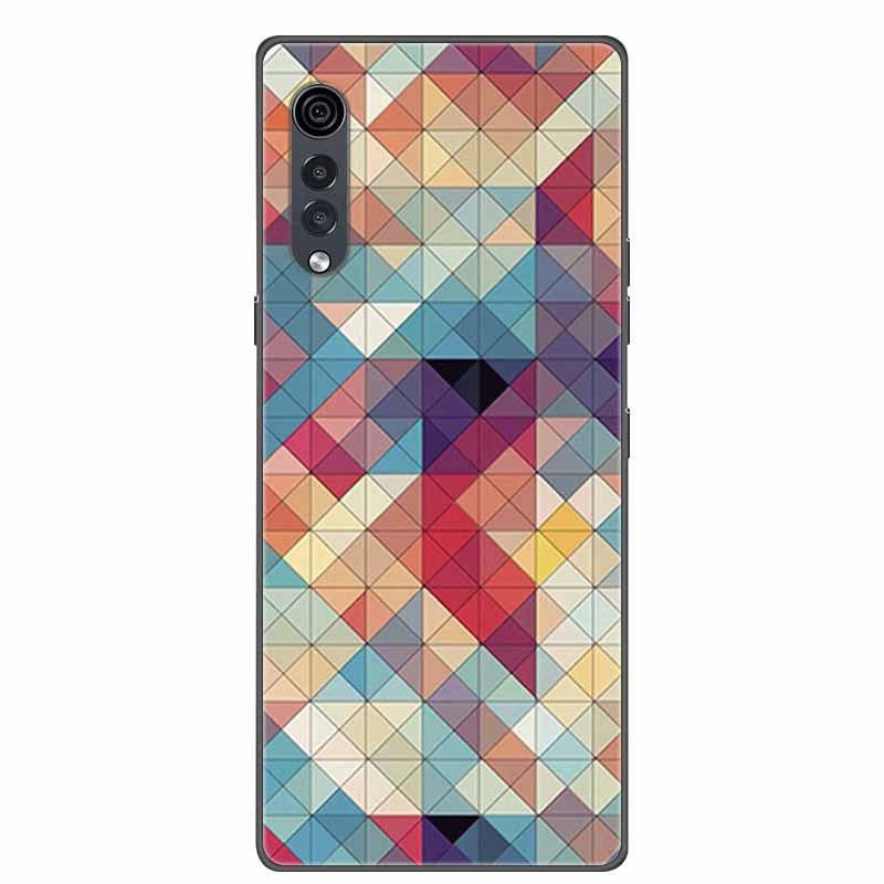 For LG Velvet Luxury Phone Case Black Soft Silicone TPU Back Cover for LGVelvet 5G Funda LMG910EMW Protector Capa Cartoon Coque