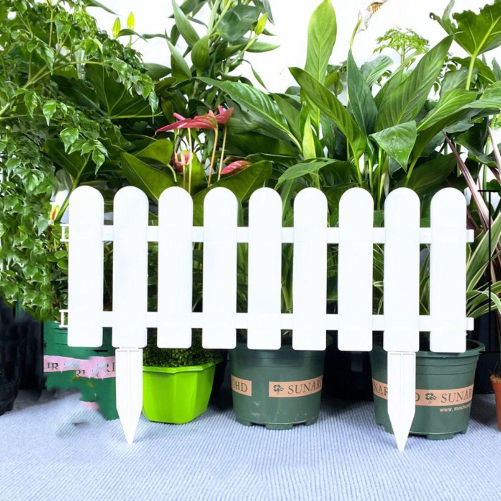 2pcs Practical Garden Fence Plastic Guardrail Doorway Barrier Courtyard Fence  Vegetable