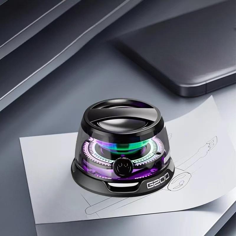 Portable Bluetooth Speaker - Bluetooth 5.3+RGB Ambient Light Long Battery Life & Magnetic Phone Stand for Outdoor/Home