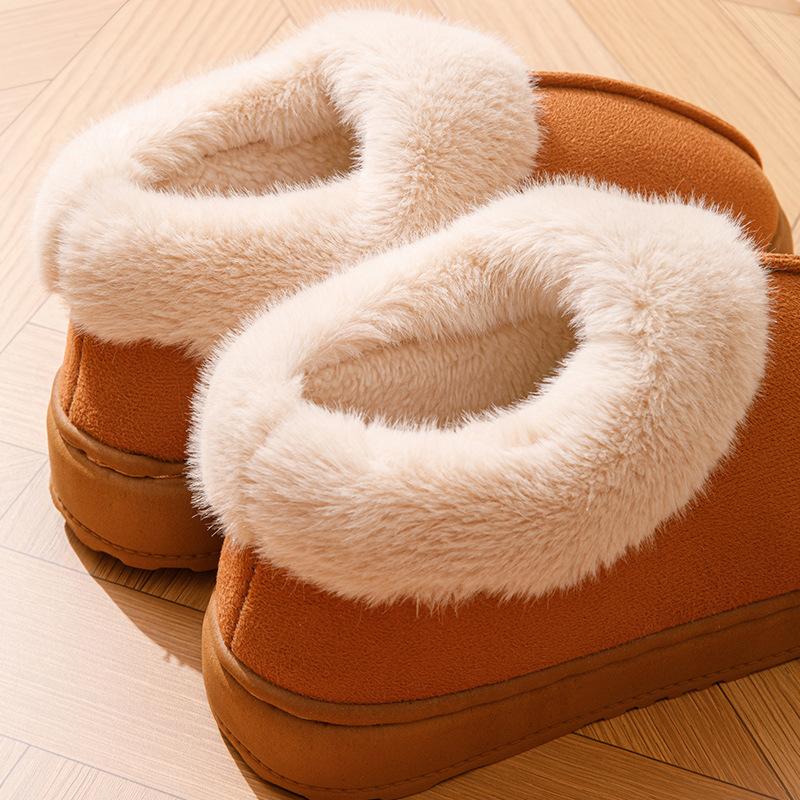Taschenabsatz Samt Baumwollpantoffeln Winter High-Top Koreanische Version Samt Schneestiefel Thermische Baumwollpantoffeln
