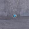 Natural Turquoise Necklace Turquoise Celtic Trinity  Necklace 925 Sterling Silver  Tranquility  Knot Necklace Unique Design Necklace