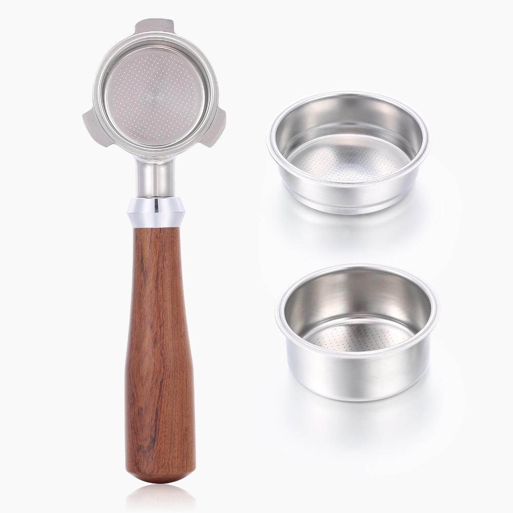 51mm Diameter Bottomless Portafilter 3-Ear Design Espresso Filter Holder Coffee Brewing