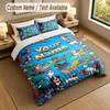Dog Theme Personalized 3Pcs Bedding Set Custom Text & Name 1 Sheet 2 Pillowcases Household Bedding 1pc