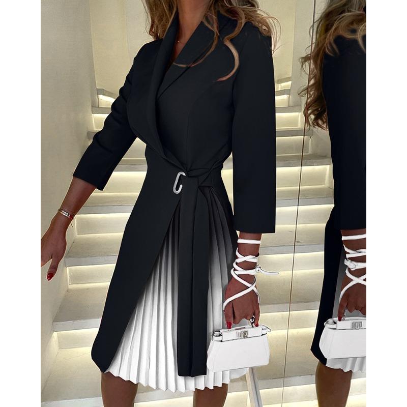 

IHUASU Women s Fashion Summer Spring 3/4 Sleeve V-Neck Casual Dresses 2XL