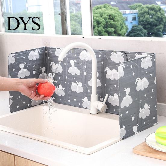 Stove Top Baffle Plate Cartoons Animal Print Grease Proof Aluminum Splatter Board Foil Gas Folding Cover for Kitchen Anti-Splatter Screen