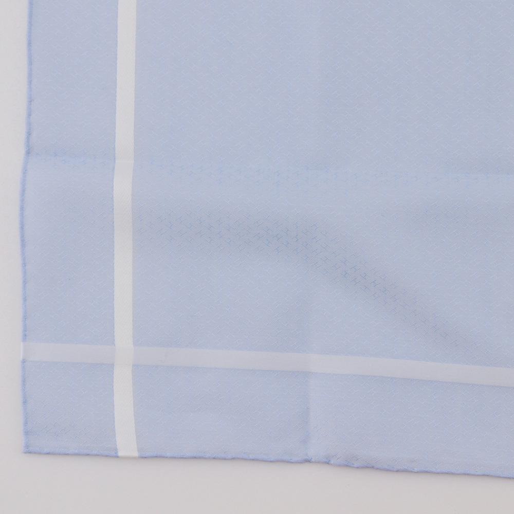Hermes Jacquard H Handkerchief Handkerchief 2 Pieces Set Gray / Light Blue Cotton Mens Used