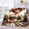 1pc Elegant Victorian-style Romantic Lady Blanket, Al Season Lightweigh Poster Blanket Home Office Outdoor Nap Multifunc Poster Blanketional Blanket