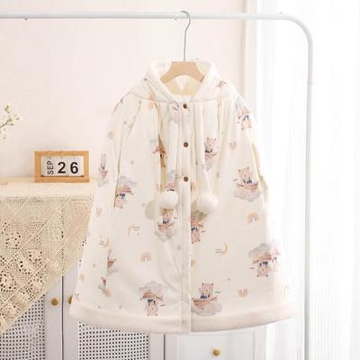 Mantello a Poncho con Cappuccio Ispessito Antivento per Bambini per Autunno e Inverno