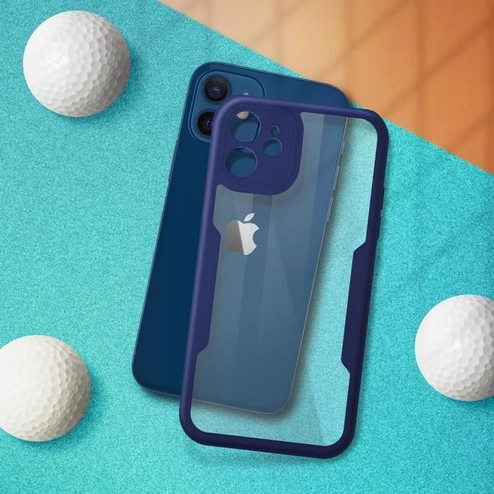 Coque de protection - BOOLING - pour iPhone 12 - Renforcée - Intégrale 360° - Bleu marine