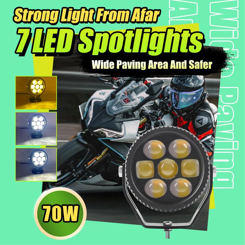 4D 70W LED Work Light Spotlight Fog Lights Driving Lamp For BMW R1200GS R1250GS F800 F850 F900 Motorcycle SUV ATV UTV Truck