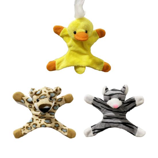 3Pcs Plush Animal Refrigerator Magnet Home Office Kitchen Locker Refrigerator Stuffed Cartoon