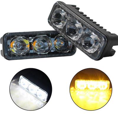 2 Adet Süper Parlak 3-LED Alüminyum Alaşım Araba Gündüz Çalışan Işık DC 12V Sis Lambası
