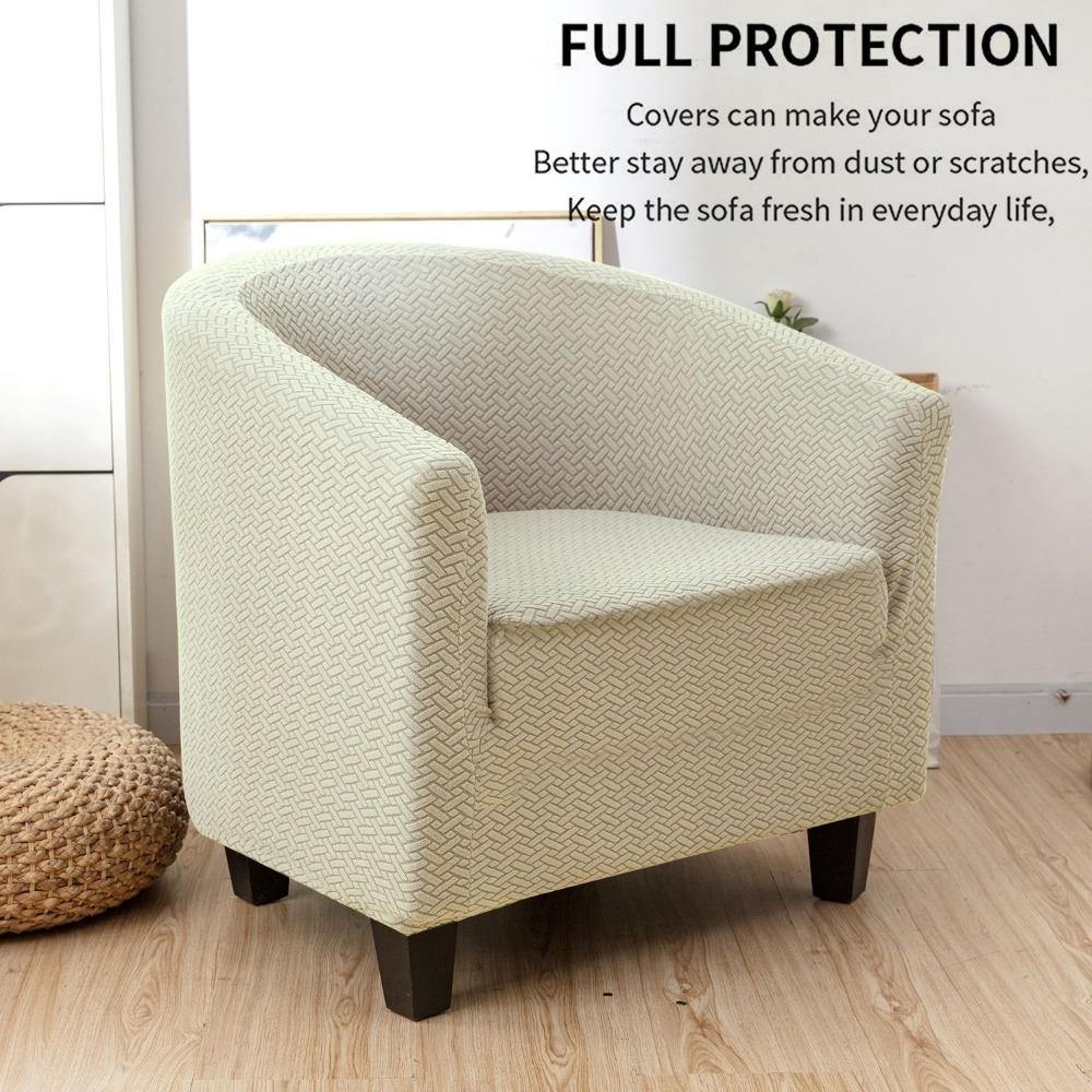 

Slipcover Long Plaid Jacquard Fully Elastic Sofa Cover Club Leisure Stretch Couch Protector 1pc