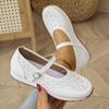 Women's Summer Breathable Casual Shoes Non Slip Comfortable Soft Sole Walking Shoes Woman Lightweight Buckle Strap Flats Sandals