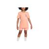 Nike Sportswear Comfortable Round Neck Pullover Short Sleeve T-Shirt Kids Tops Beige Agate HQ3239-844