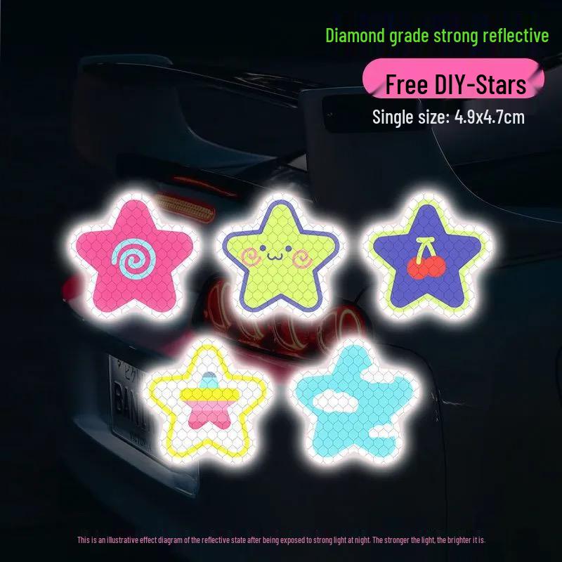 Reflective Decal for Vehicles: Waterproof Night Safety Sticker for Cars, Motorcycles, Helmets, and Bicycles
