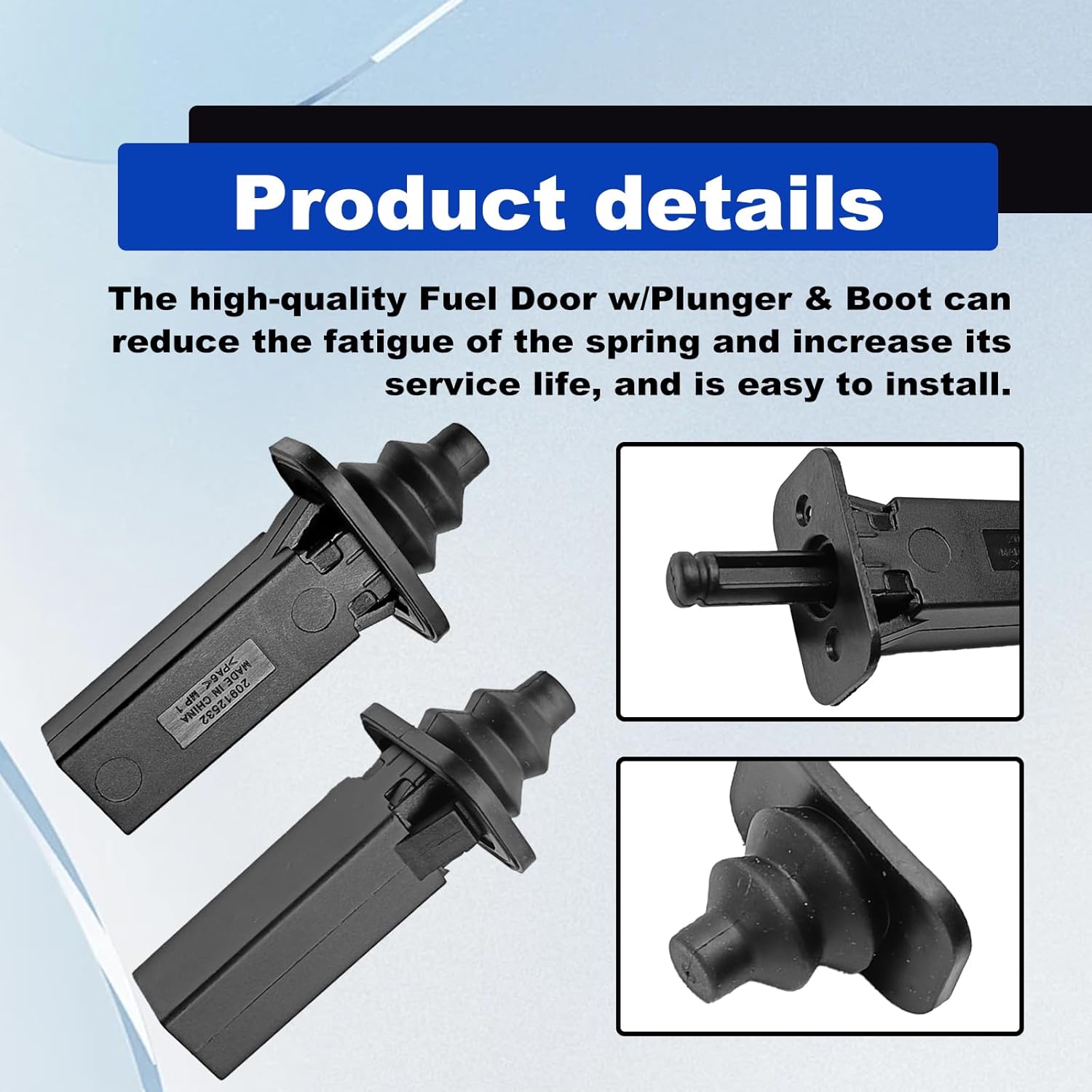 Fuel Tank Door Spring with Plunger & Boot Replacement Compatible with Chevy Tahoe Suburban Malibu HHR Traverse, Cadillac SRX CTS Escalade, GMC Yukon