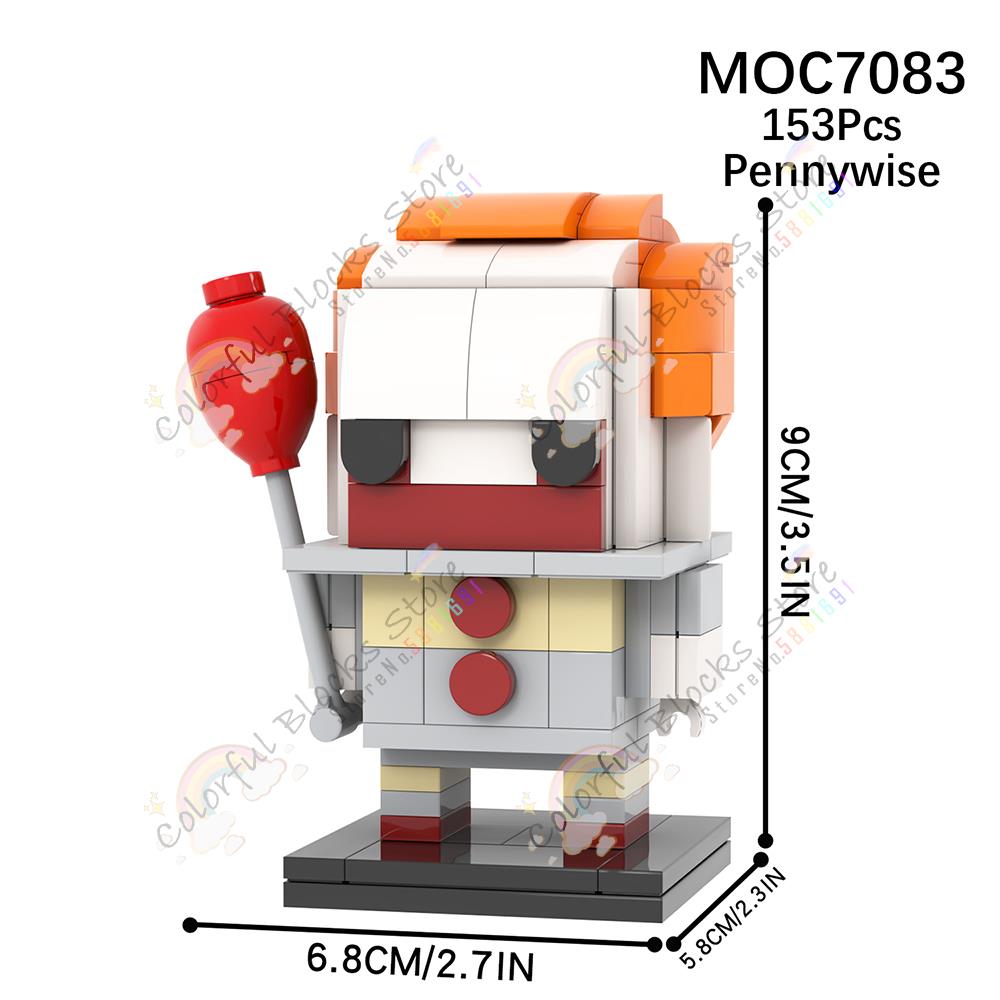 Horror Series Characters MOC Building Blocks Creative Movie Cartoon Mythic Action Figure Model DIY Assembly Bricks Toys For Kids