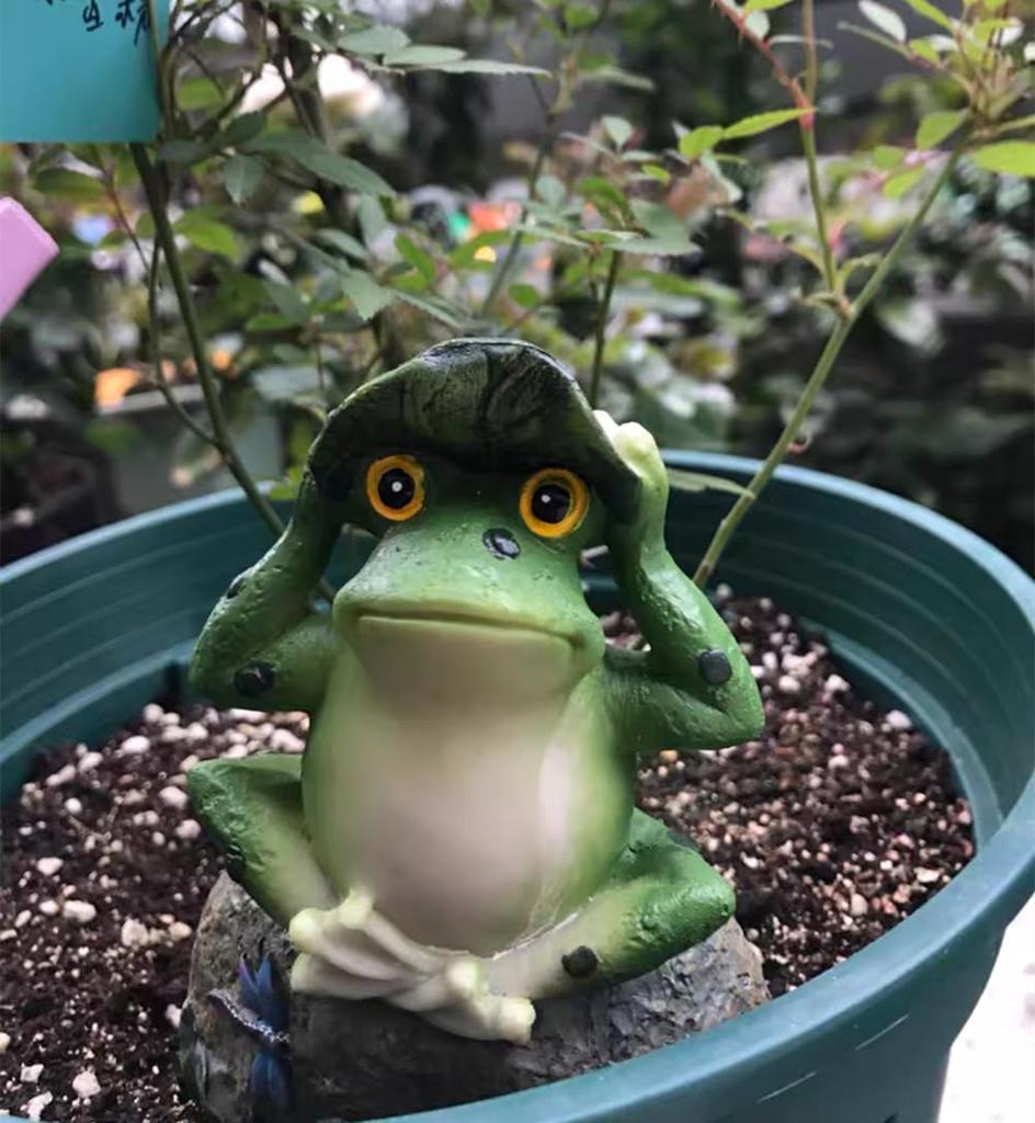 Set mit 3 Frosch Garten Glücksbringer Harz Frosch Innenbereich Eingangsbereich Büro Einzugsgeschenke Figuren, Ornamente, Anhänger, Ornamente, Dekorationen,