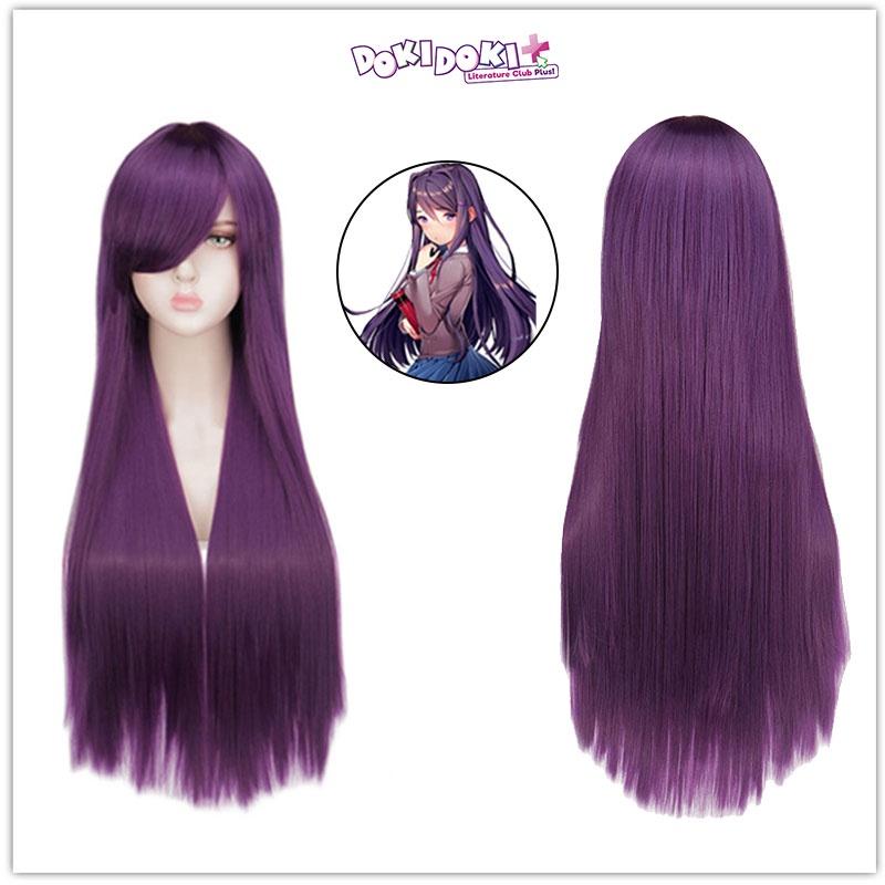 Long Synthetic Wig For Cosplay Anime Doki Doki Literature Club Yuri