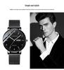 Ultra-thin Men's Trendy Mechanical & Quartz Waterproof Watch for Teenagers and Students