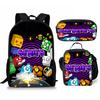Hip Hop Popular Funny Geometry Dash 3D Print 3pcs/Set pupil School Bags Laptop Daypack Backpack Crossbody Lunch bag Pencil Case