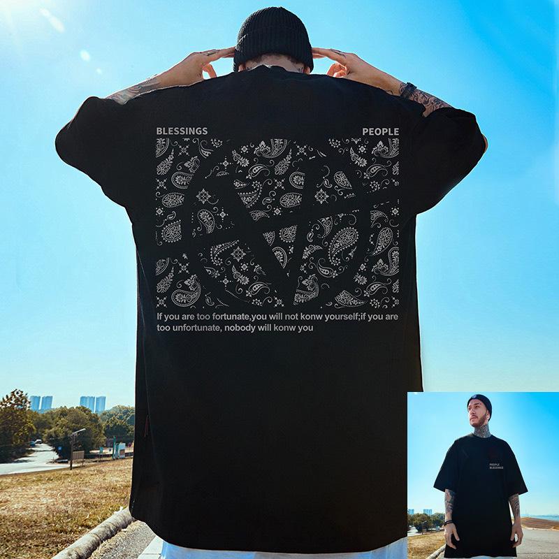 T18 Polyester Hip Hop Oversized T-Shirt, M-8XL - Short Sleeve Hong Kong Style, Plus Size Trend