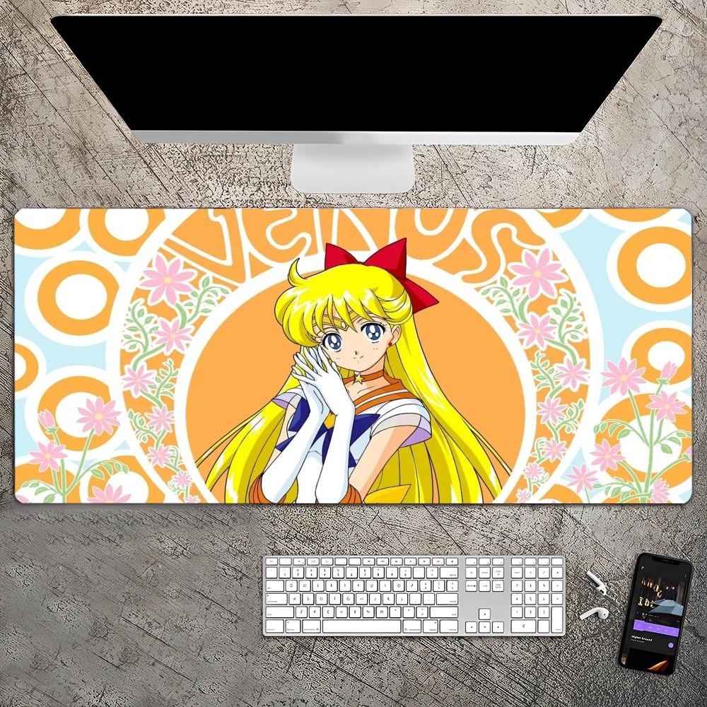 Cute S-Sailor-Moon Mousepad Custom Skin Desktop Desk Mat Kawaii Gaming Accessories Students Writing Pad for PC Computer Table