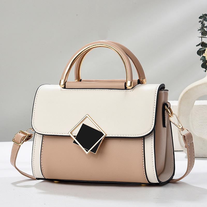 Geantă de mână mică pătrată cu blocuri de culoare pentru femei - Modă 2025 Geantă crossbody și de umăr