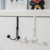 1pc Iron Simple Door Hook, Nail Free Wardrobe Metal Craft Jacket Multifunctional Double Head Hook