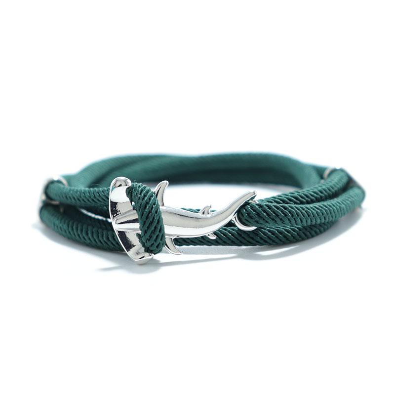 Ocean Animal Shark Bracelet Homme Female Multi-layer Adjustable Charm Braslet Camping Jewelry Beach Accessories Gift For Lovers