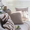Second-hand Coffee Color Pillow Case, Light Luxury and High-end Living Room Sofa Cushion Pillow Case, Sofa Rectangular Pillow