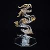 Handmade Glass Feng Shui Lucky Crystal Rising Dragon (Small)
