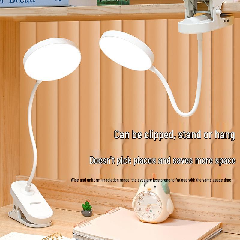 Clip-On LED Desk Lamp: Eye-Protection for Students, Dorms & Bedrooms, Ideal for Reading & Nighttime Use